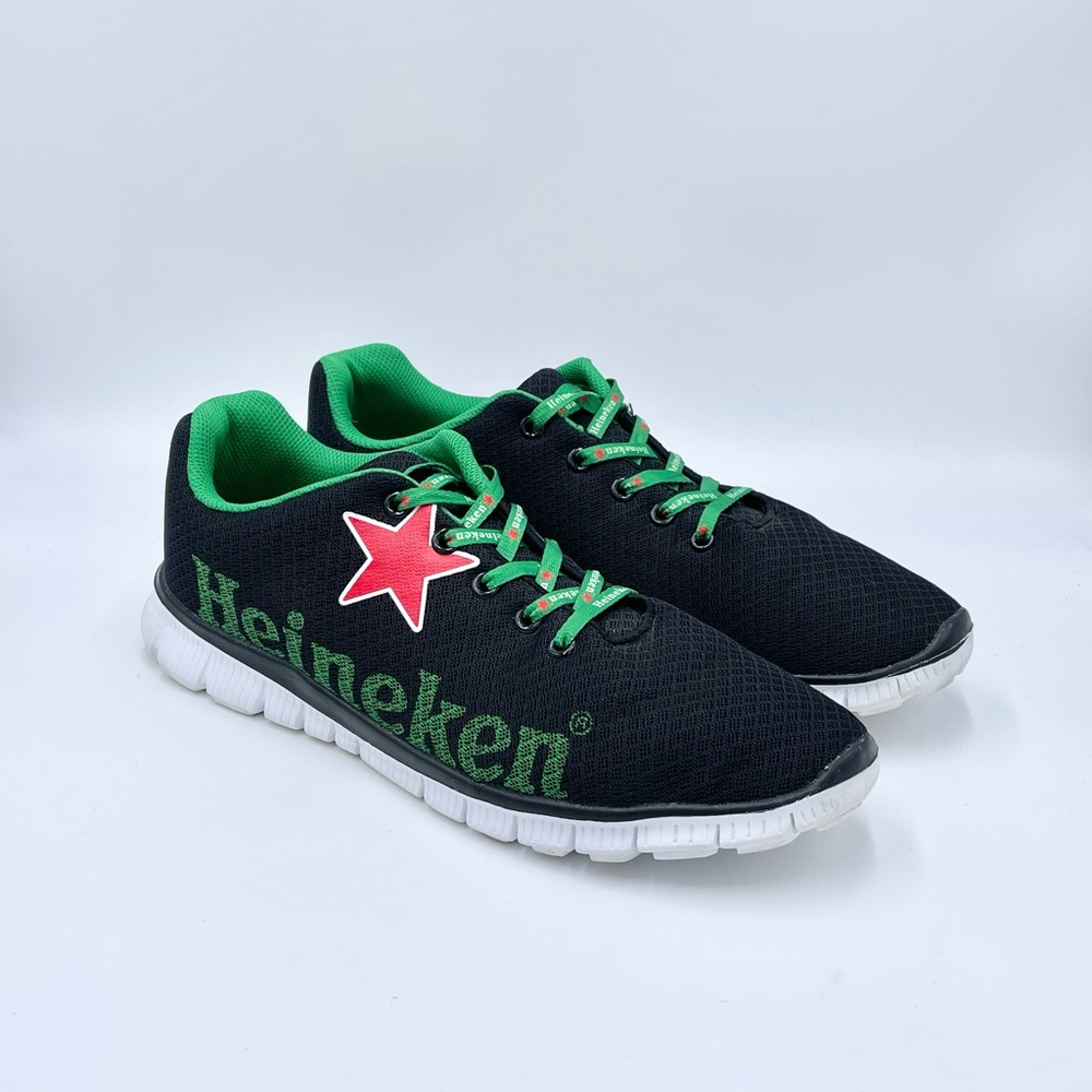 RARE Heineken Beer Promotional Graphic Black Red Green Sneakers Men’s 11 / 45EU